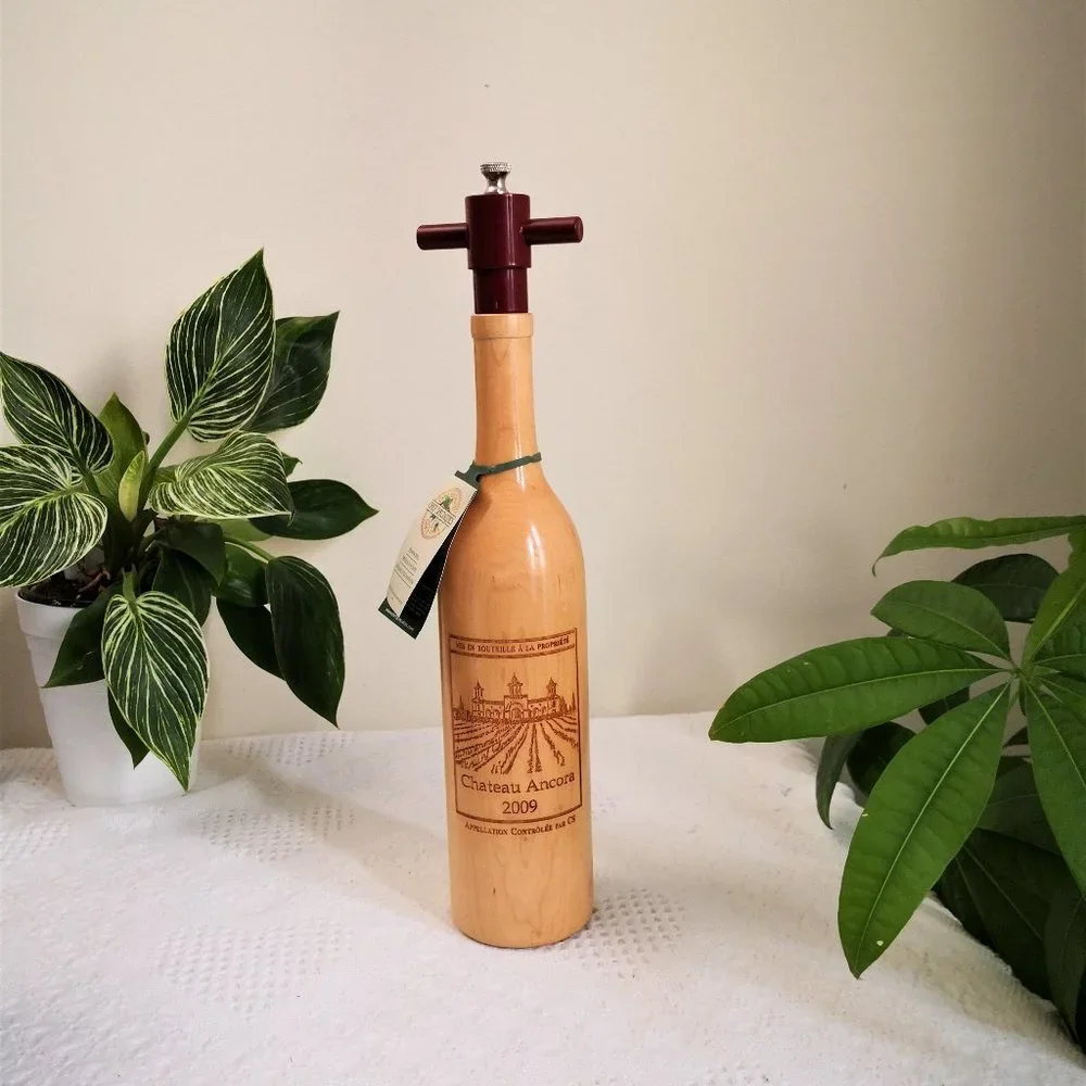 Chef‎ Specialties Wine Bottle Pepper Mill, Laser Engraved 15